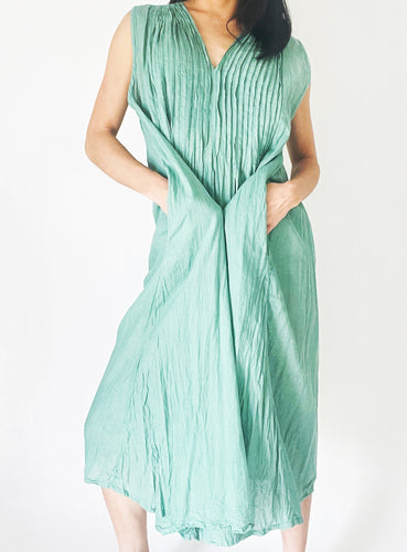 Pleated Dress with Pockets