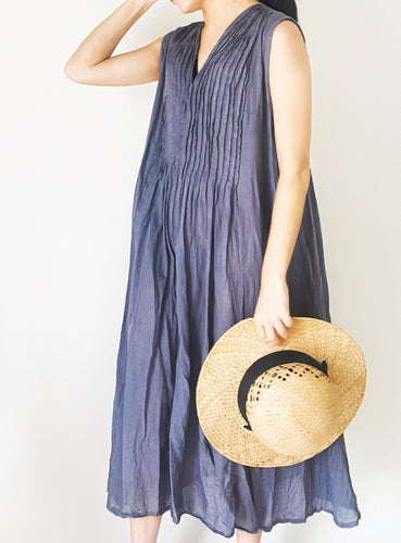 Pleated Dress with Pockets