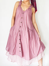 Load image into Gallery viewer, Scrunchie Shoulder Strap Layered Dress
