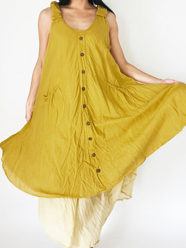 Scrunchie Shoulder Strap Layered Dress