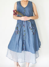 Load image into Gallery viewer, Floral Layered Dress with Front Pockets
