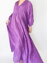 Load image into Gallery viewer, Puff Sleeve Pleated Dress with Pockets
