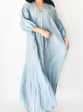 Load image into Gallery viewer, Puff Sleeve Pleated Dress with Pockets
