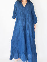 Load image into Gallery viewer, Puff Sleeve Pleated Dress with Pockets
